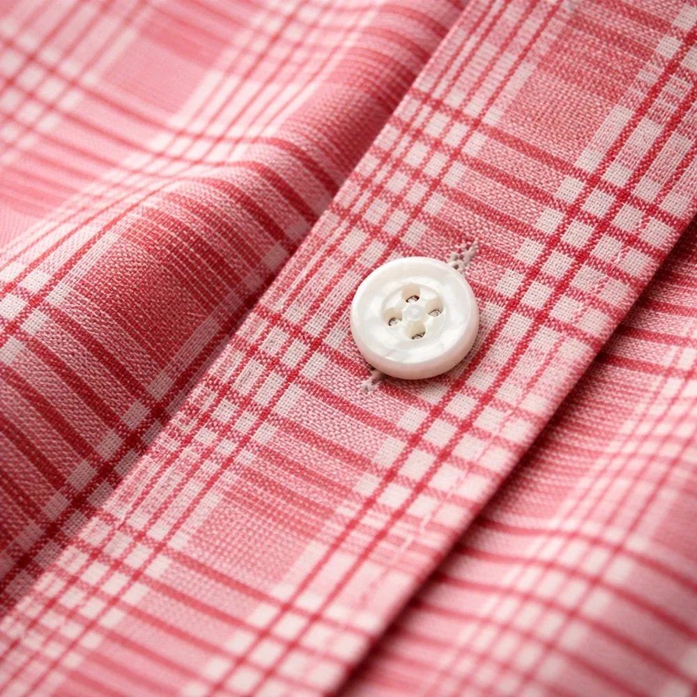 Men’s Unlisted Kenneth Cole Dress Shirt 18.5 34/35 Red Plaid Big & Tall - Picture 3 of 6